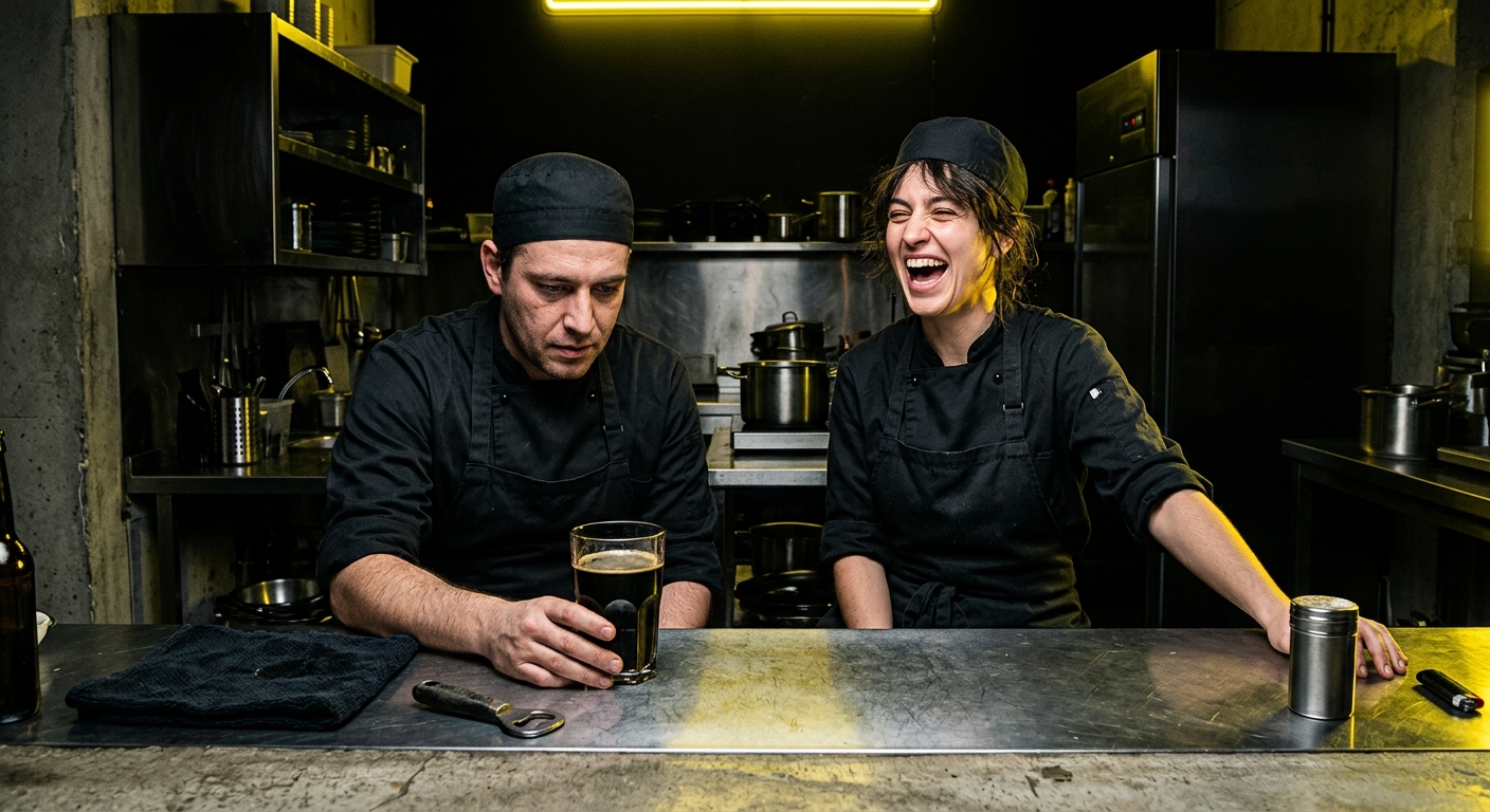 Kitchen Bandits — Hospitality staff during work vs after work